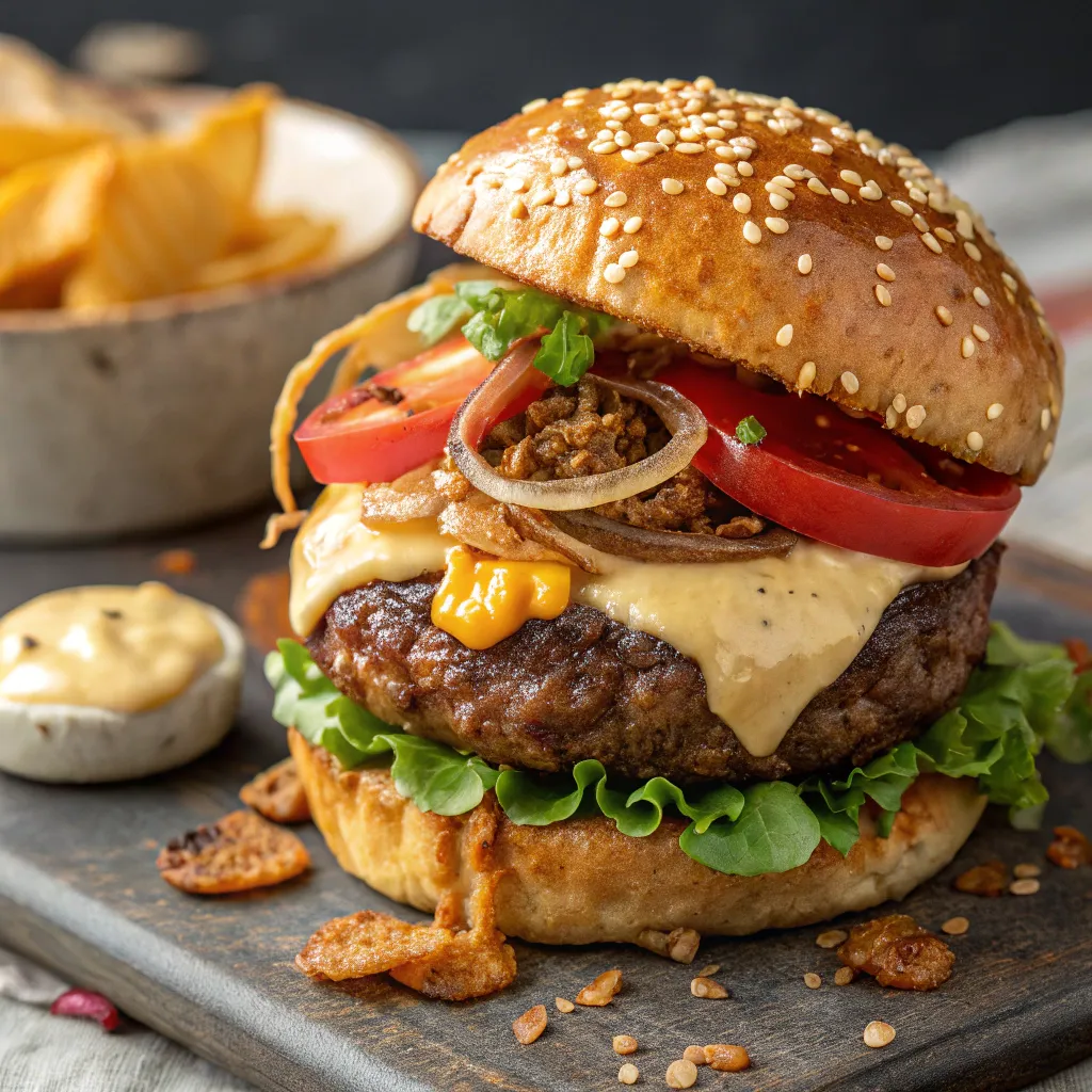 Gourmet beef burger