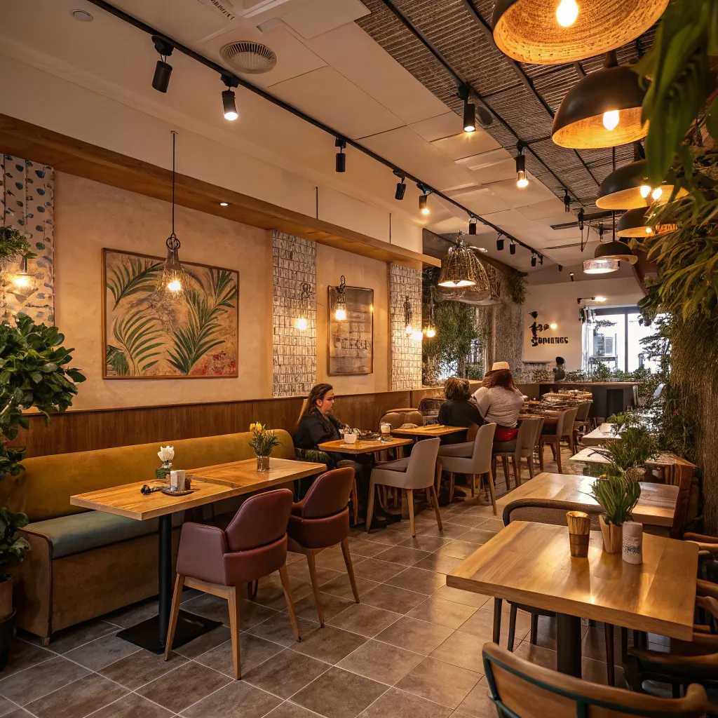 Inside view of MYRTHORAVELIS cafe